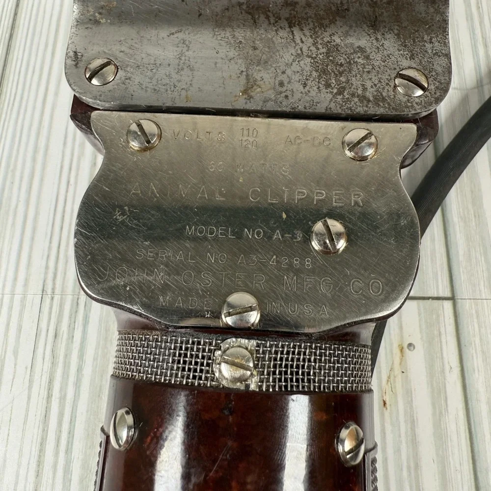 Vintage Oster Golden‎ A3 Horse/Animal Pet Clippers Adjustable Speed TESTED